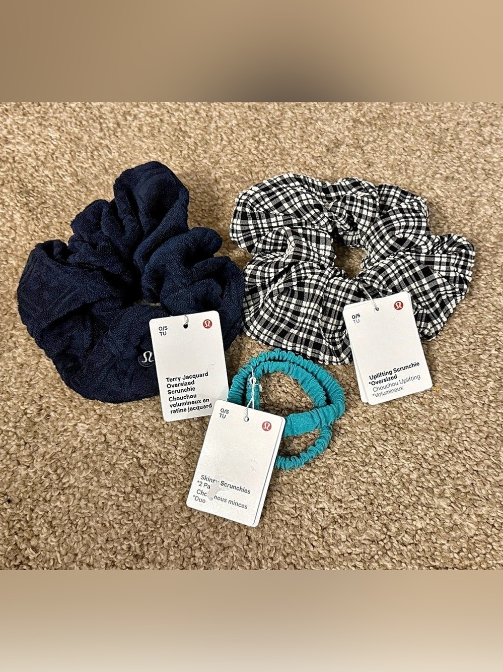 lululemon 3 Pack Scrunchie Set - NWT